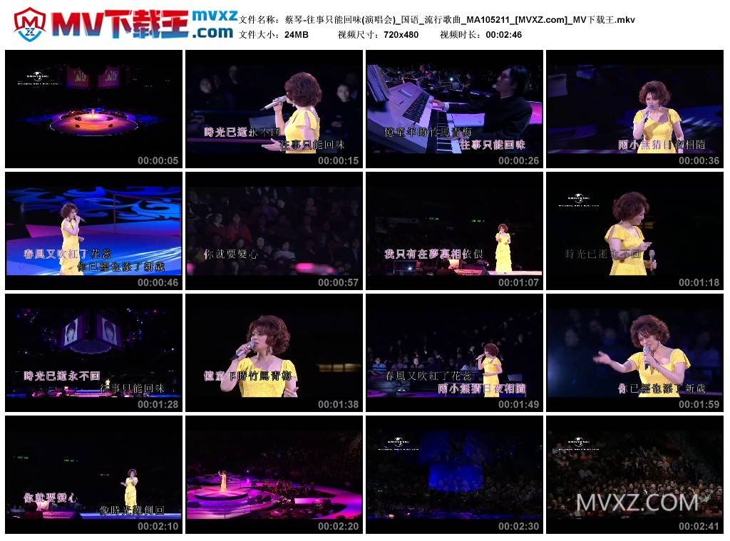 蔡琴-往事只能回味(演唱会)_国语_流行歌曲_MA105211